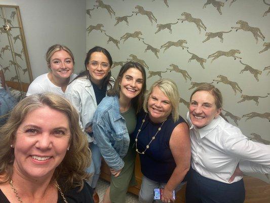 Enjoying time together in our newly renovated break room.