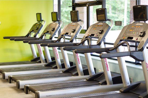 All the cardio you want: Treadmills, Ellipticals, Stairmaster, Bikes, and Rower.