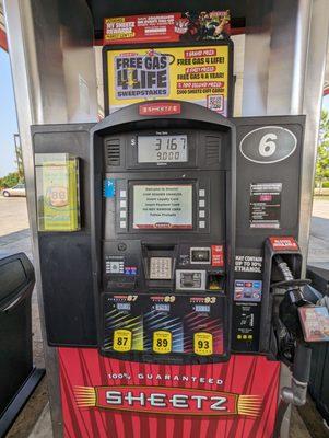 Pump 6 of 12. Gas prices as of June 18, 2023.