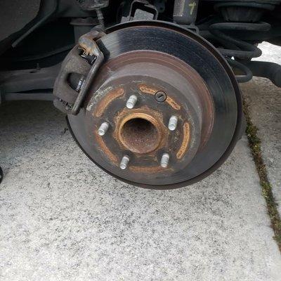 Bad brake pads and rotors need replacement