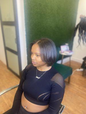 Bob hair natural hair no chemicals