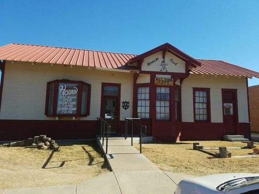 Interesting reused railroad depot.