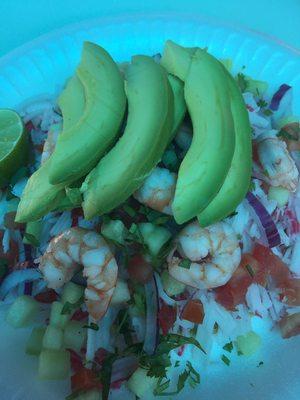 SHRIMP AND CRAB TOSTADA