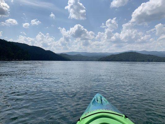 Kayaking on Lake Jocassee