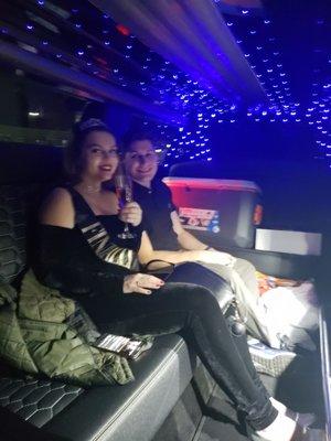 Inside of the Limo