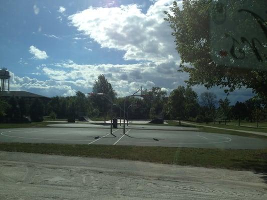 Basketball and skate ramps