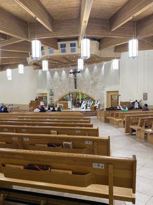 Sunday Morning Mass at St. Kevin Catholic Church.