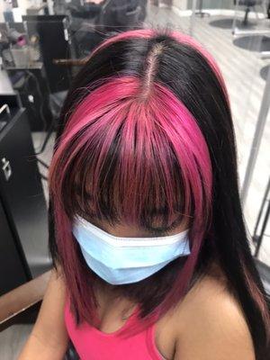 Bright pink slicing