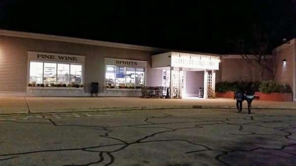 Storefront at night