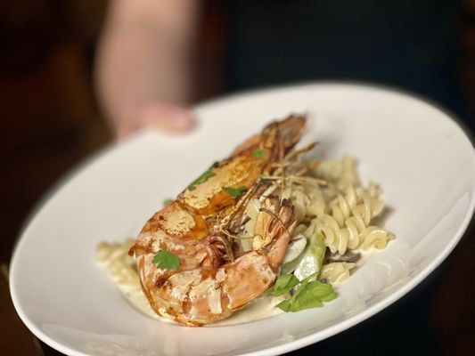 Seasonal African King Prawn Pasta