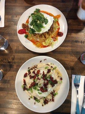 Kentucky hot brown and tamale waffle :)