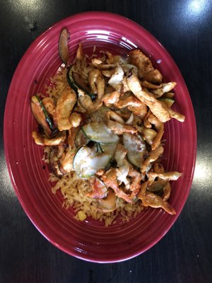 Lunch Arroz con Pollo with zucchini