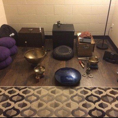 Tibetan bowl sound therapy area