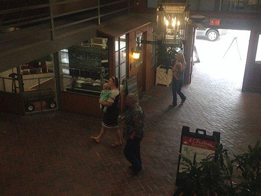 Customers walking through Chandler's Wharf.