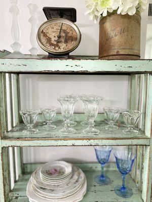 Vintage shelf styling