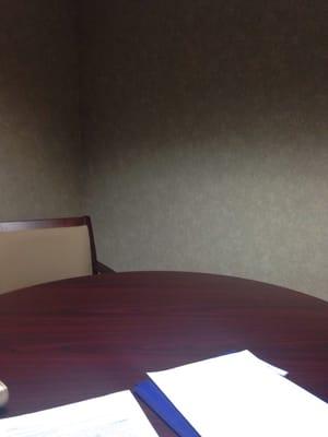 Interrogation room cough I mean interview room