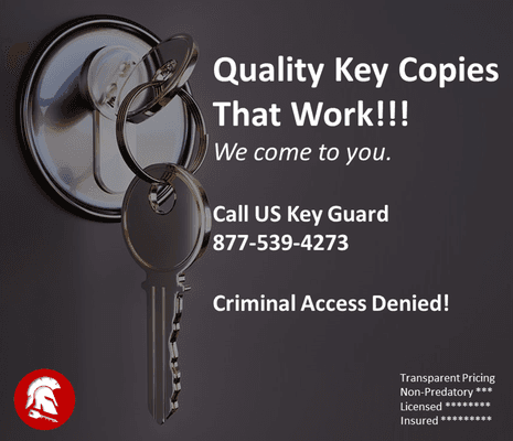 We make quality keys for anyone. On location or come by one of our locations!