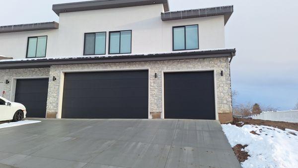 Insulated black flush doors