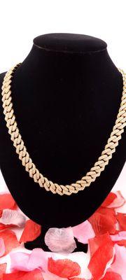 Solid gold and diamond Miami Cuban chain