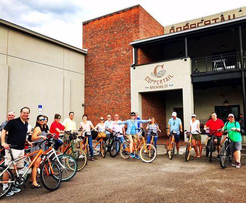 3rd stop on our Brew Loop bike tour - Coppertail Brewing