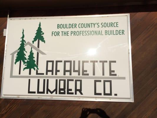 Lafayette lumber sign