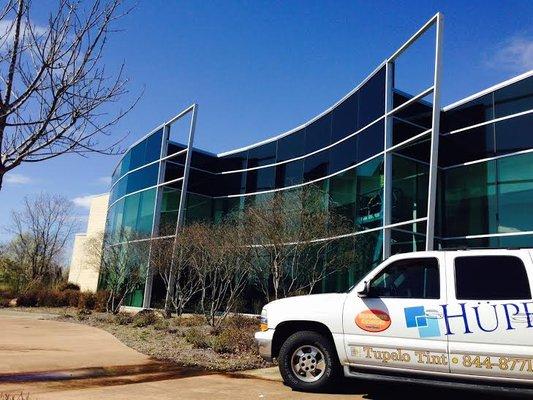 Solar Control Window Film installation at The Cancer Center - Tupelo, MS