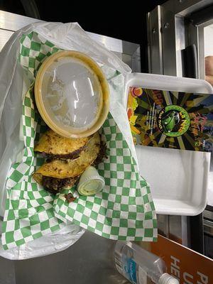 Birria tacos from La Neto food truck. Last seent off Elgin/Westheimer Rd next to boondocks.