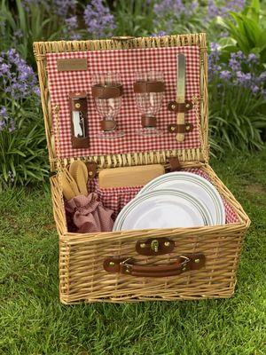 Picnic baskets.