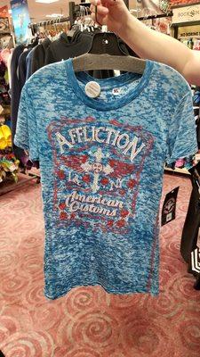 Affliction brand shirt going home with me!