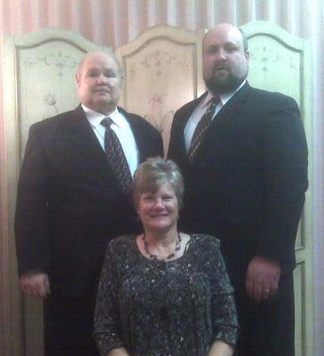 (l-r) Fritz Gerth, Janet Gerth, Jeff Behrens.   The owners and staff of Gerth Funeral Service