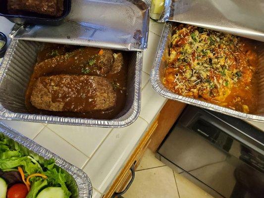 Meatloaf and Vegetable lasagna