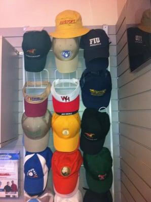 Picture of some of the hats and visors we have recently worked on.