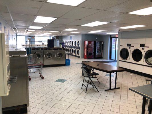 The inside of 5 corners laundromat