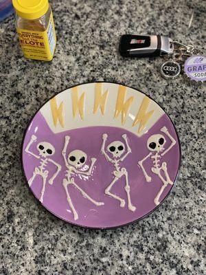 I found these adorable plates here they are hand painted and Purple!!! Lol i couldn't resist ;)