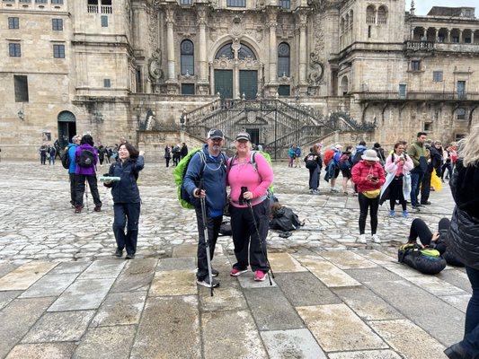 This photo is after we hiked the Camino in Spain.