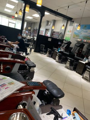 Inside pedicure area