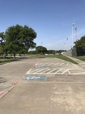 LB front parking lot. Back parking lot in the distance