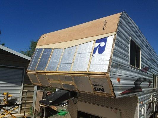 Reroofing a toyhauler with roof leaks