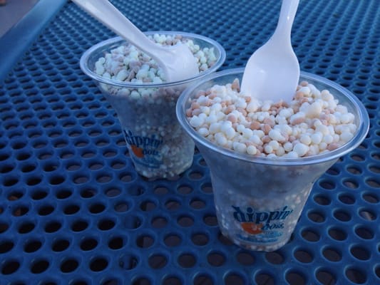 Mint Chocolate Chip and Kettle Corn Dippin' Dots