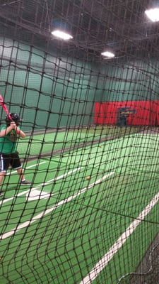 5 cages with softball and baseball, speeds up to 80 mph.