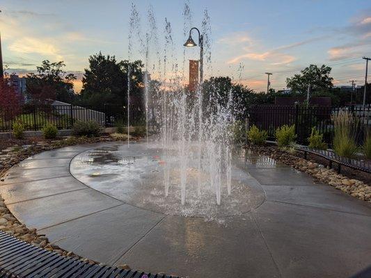 Splash pad and fountains