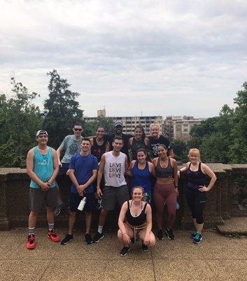 Saturday morning boot camp at Meridian Hill Park