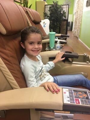 My 5 year old getting her nails done too!