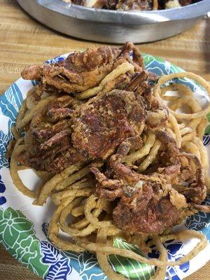 Soft shell crab platter