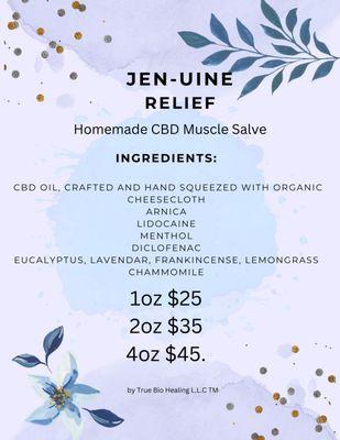 Homemade pain relief with hemp