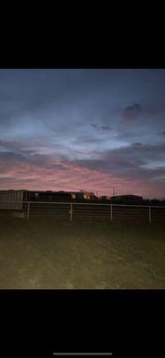 Beautiful sunsets over the barn