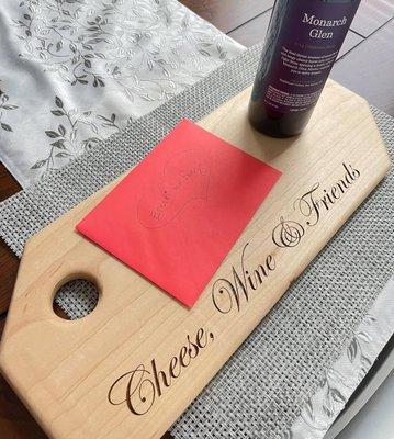 Small engraved cheese board.