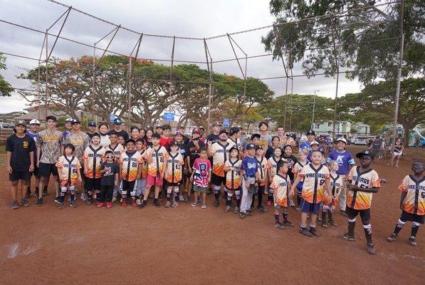 Firebirds v. 2022 team with volunteers from Mililani High School Baseball, Team Kado, Synergy and Momentum Softball