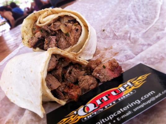 Beef Tri-Tip Wrap w/ Fire-Roasted Salsa.