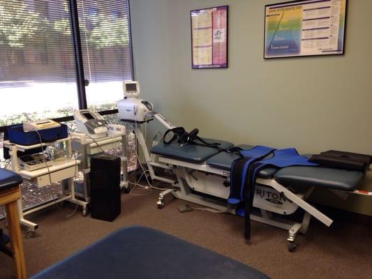 This is the spinal decompression table they treated me on last week and again today. I am feeling a lot better.